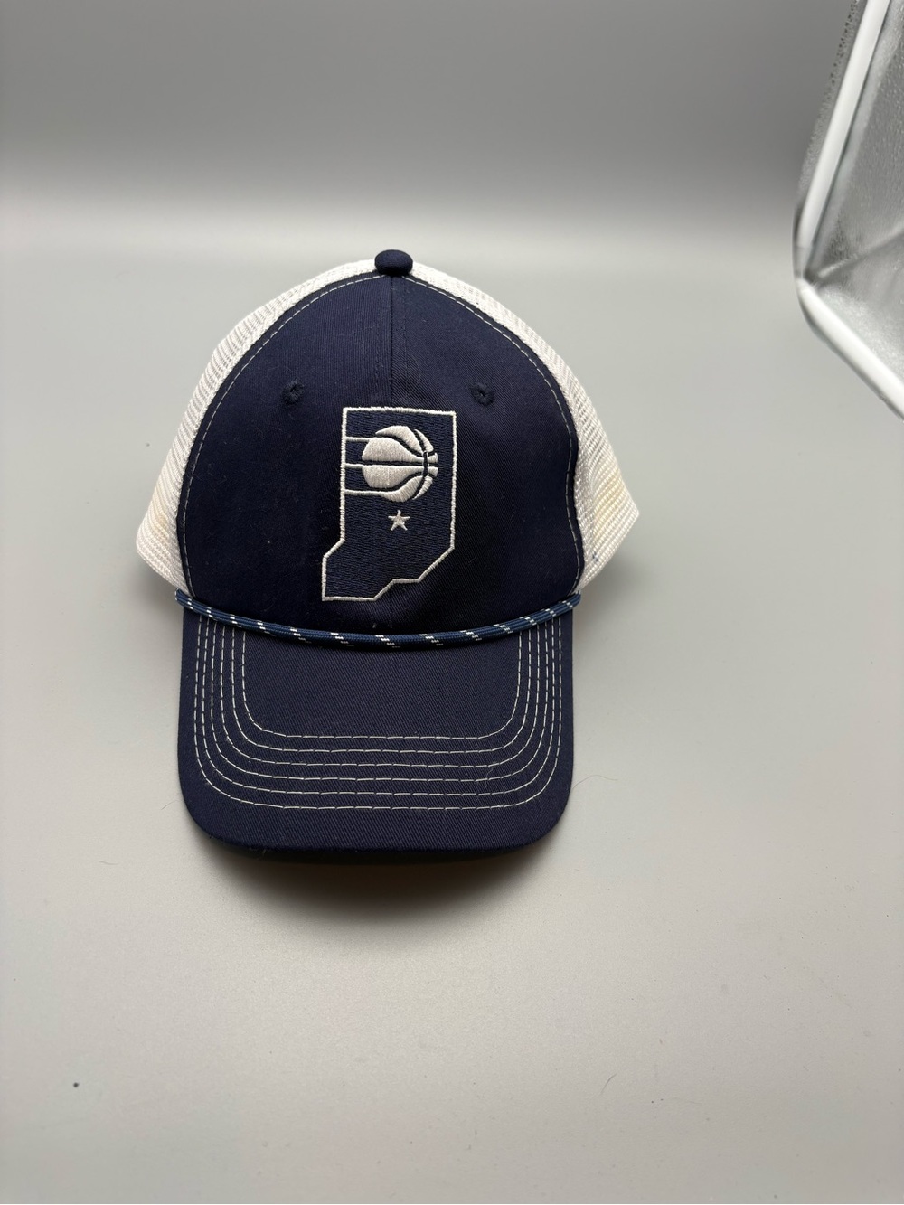 Pacers Navy and White Trucker hat